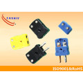 Blue/ green/ yellow/ black/ white color thermocouple connectors (type K, J, E, T)